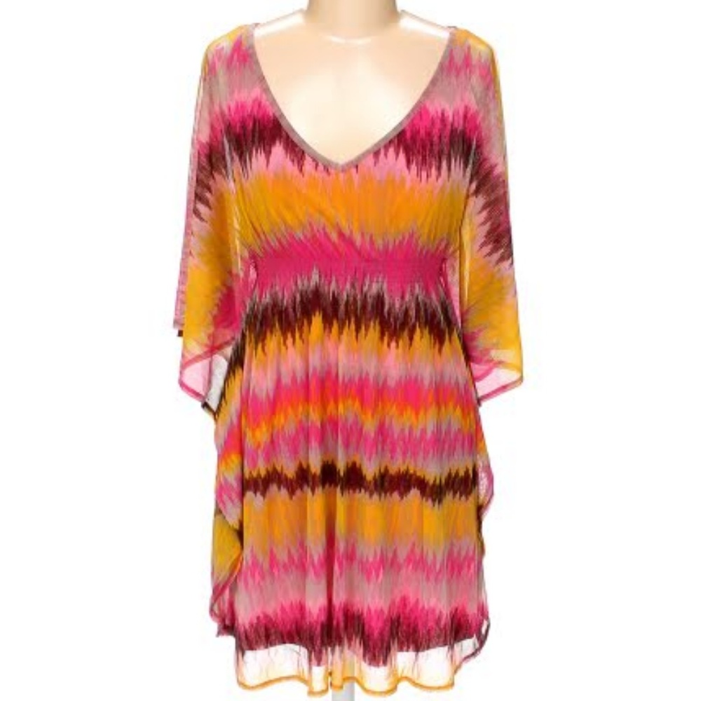 I-N-C Colorful Kimono Sleeves Dress